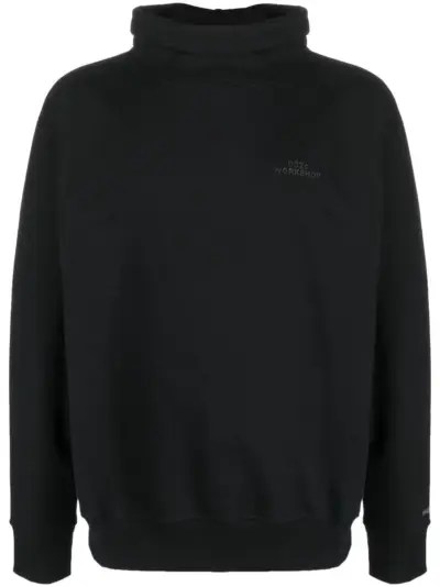 032c roll-neck logo-print sweatshirt - Black