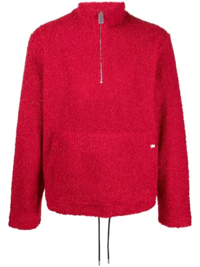 1017 ALYX 9SM bouclé half-zip sweatshirt - Red