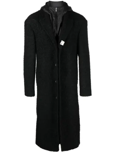 1017 ALYX 9SM bouclé layered single-breasted coat - Black
