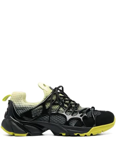 44 LABEL GROUP panelled-design low-top sneakers - Black