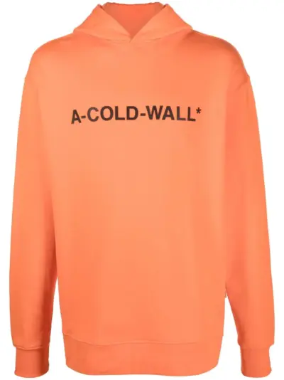 A-COLD-WALL* Essential logo-print hoodie - Orange