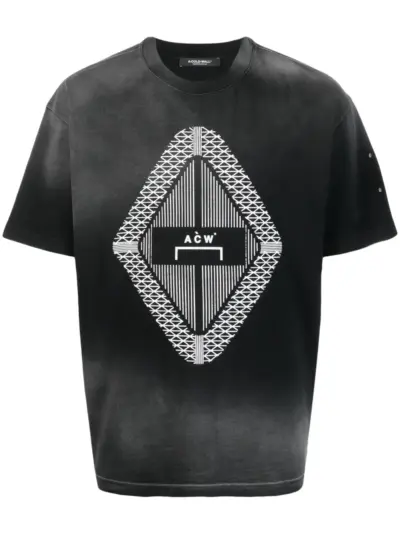 A-COLD-WALL* Gradient logo-print T-shirt - Black
