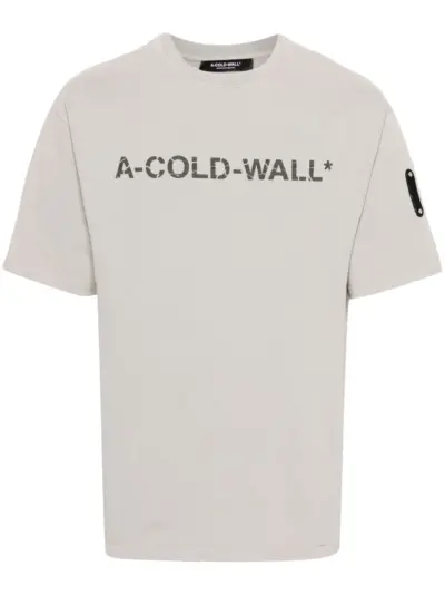 A-COLD-WALL* Overdye logo-print T-shirt - Grey