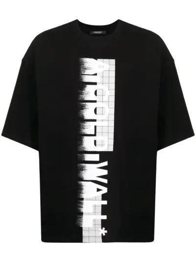 A-COLD-WALL* blurred logo-print T-shirt - Black