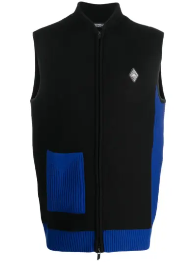A-COLD-WALL* colour-block panelled gilet - Black