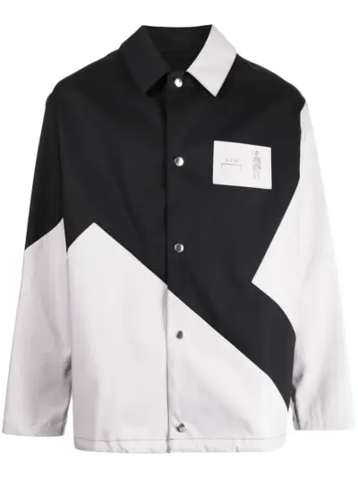 A-COLD-WALL* colour-block panelled shirt jacket - Black