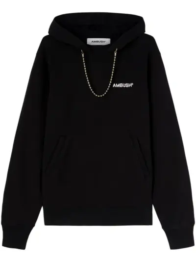AMBUSH ball chain-detail hoodie - Black