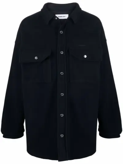 AMBUSH press-stud shirt jacket - Blue
