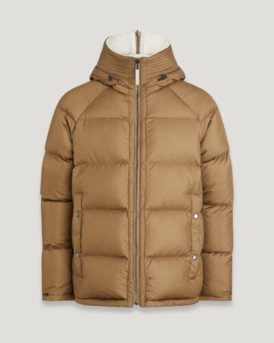Belstaff Centenary Reversible Down Jacket Men's Cotton Touch Down Chalk / British Khaki Size S