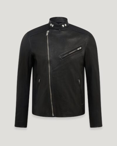 Belstaff Oulton Jacket Men's Lander Leather BLACK Size UK 36