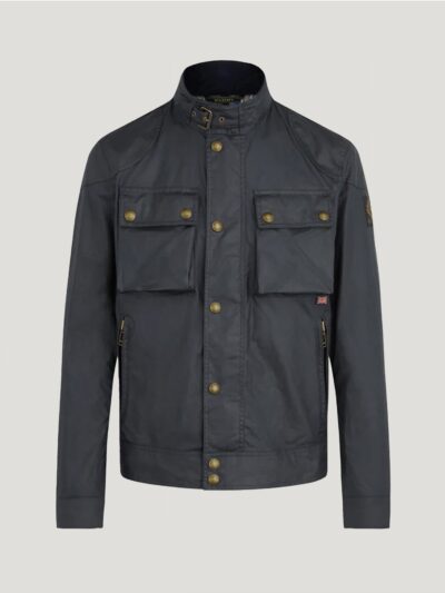 Belstaff Racemaster Jacket Men's Waxed Cotton Dark Navy Size UK 40