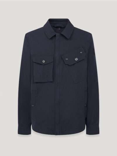 Belstaff Rig Jacket Men's Military Poplin Dark Ink Size L