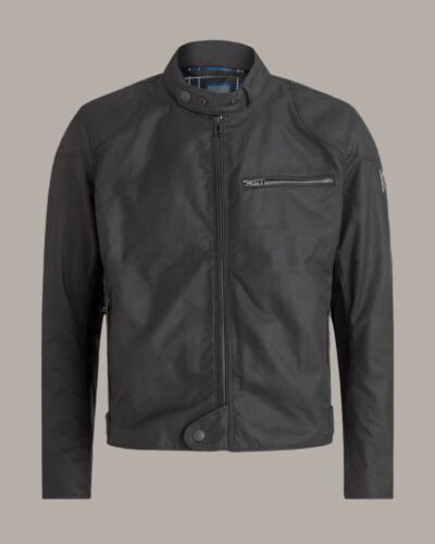 Belstaff Stealth Ariel Motorcycle Jacket Men's Waxed Cotton Black Size L