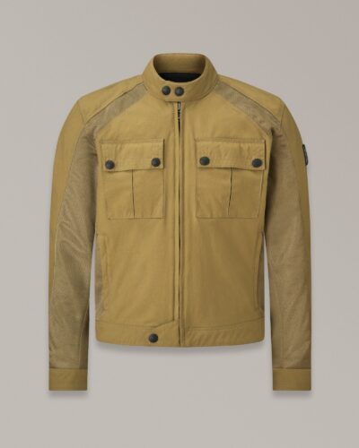 Belstaff Temple Motorcycle Jacket Men's Technical Nylon Belstaff Olive Size XL