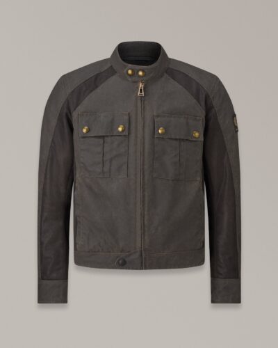Belstaff Temple Motorcycle Jacket Men's Waxed Cotton Mahogany Size 4XL