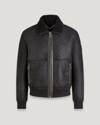 Belstaff Trace Jacket Men's English Shearling Black Size L
