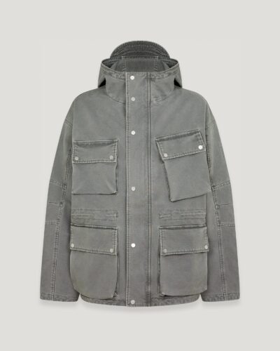 Belstaff X Represent Enduro Jacket Men's Garment Dye Cotton Shadow Size XL
