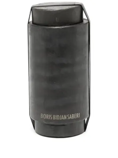 Boris Bidjan Saberi Candle 1 logo-print candle - Black