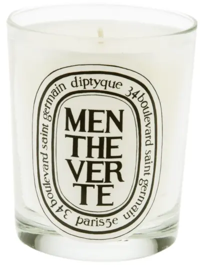 Diptyque Menthe Verte scented candle (190g) - White