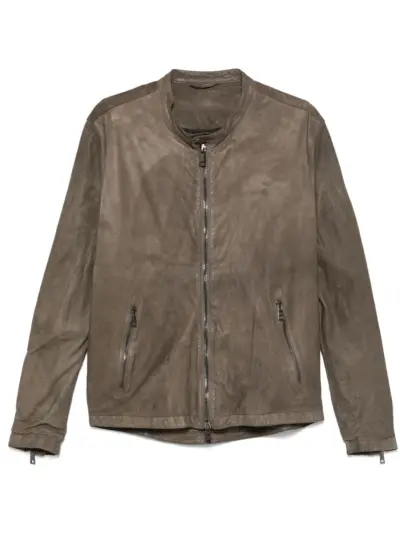 Giorgio Brato leather jacket - Grey