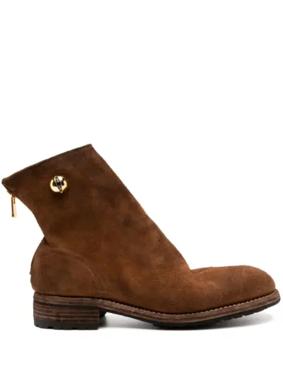 Guidi zip ankle boots - Brown
