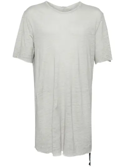 Isaac Sellam Experience leather-strap linen T-shirt - Grey