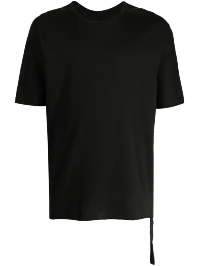 Isaac Sellam Experience leather-strap organic cotton T-shirt - Black
