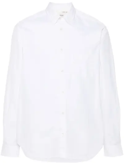 Isabel Benenato long-sleeve poplin shirt - White