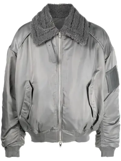 Juun.J zip-up bomber jacket - Grey