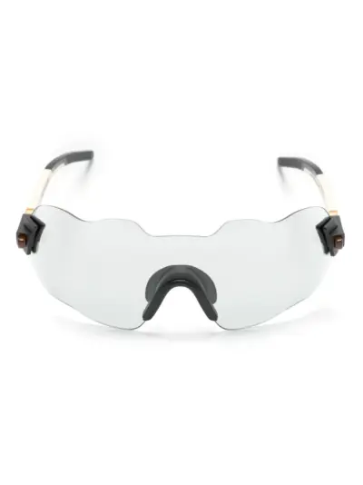 Kuboraum E50 oversize-frame sunglasses - Neutrals
