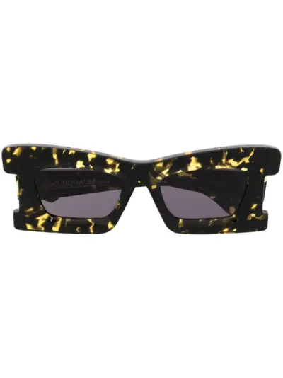 Kuboraum R2 rectangle-frame sunglasses - Black