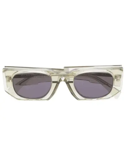 Kuboraum U8 rectangle-frame tinted sunglasses - Green