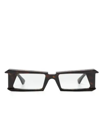 Kuboraum X21 rectangle-frame sunglasses - Brown