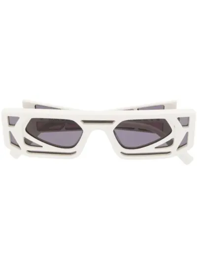 Kuboraum oversized square-frame sunglasses - White