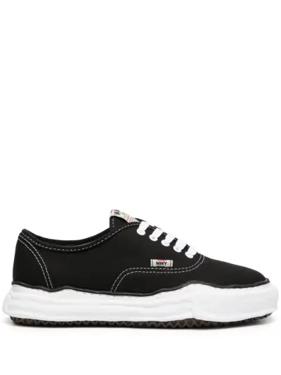 Maison MIHARA YASUHIRO Baker canvas low-top sneakers - Black