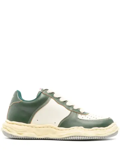 Maison MIHARA YASUHIRO Wayne panelled leather sneakers - Neutrals
