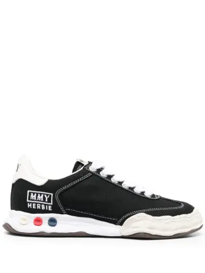 Maison MIHARA YASUHIRO logo-print lace-up sneakers - Black