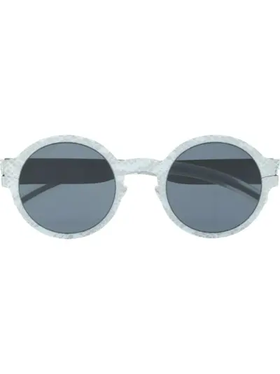Mykita snake-print round sunglasses - White
