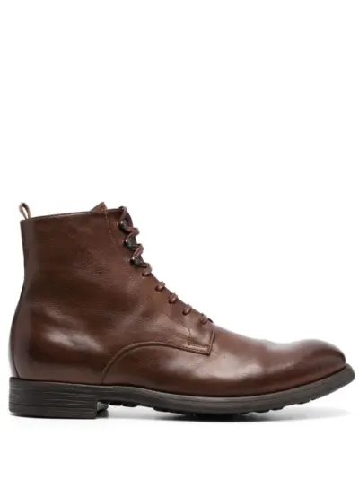 Officine Creative Chronicle zipped leather boots - Brown