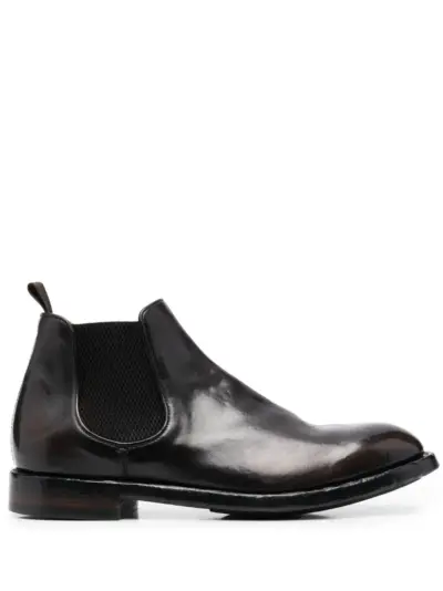 Officine Creative elasticated-panel leather boots - Brown