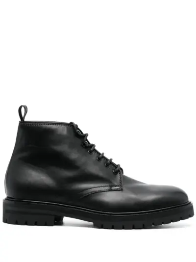 Officine Creative lace-up leather boots - Black