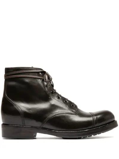 Officine Creative leather lace-up boots - Brown