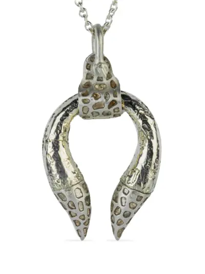 Parts of Four 10K white gold Hathor diamond necklace - Silver