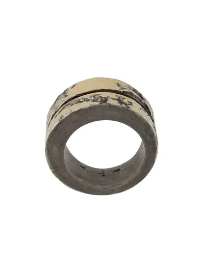 Parts of Four 18kt gold Crevice layered-style ring