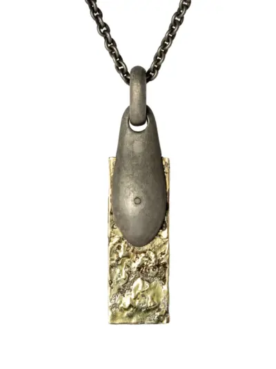 Parts of Four 18kt yellow gold and sterling silver Chrysalis necklace