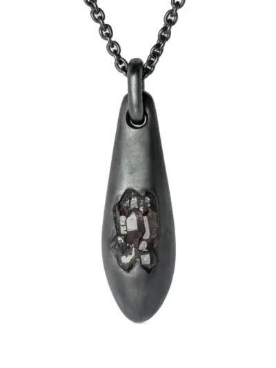 Parts of Four Chrysalis necklace - Grey