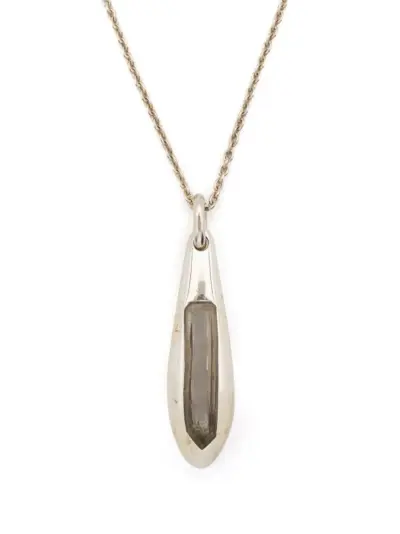 Parts of Four Chrysalis quartz pendant necklace - Silver