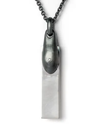 Parts of Four Chrysalis sterling silver necklace - Grey