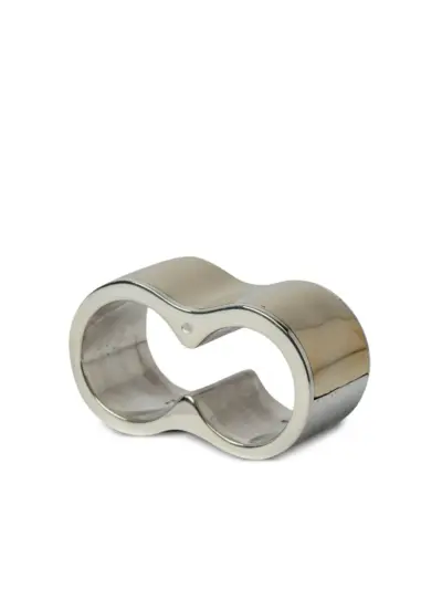 Parts of Four Contour Double ring - Silver