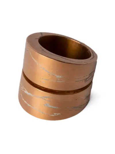Parts of Four Crevice distressed ring - Orange